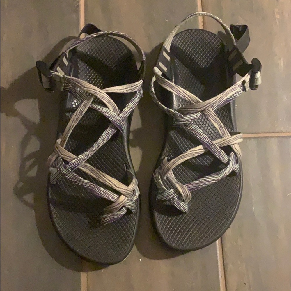Chacos teal and purple